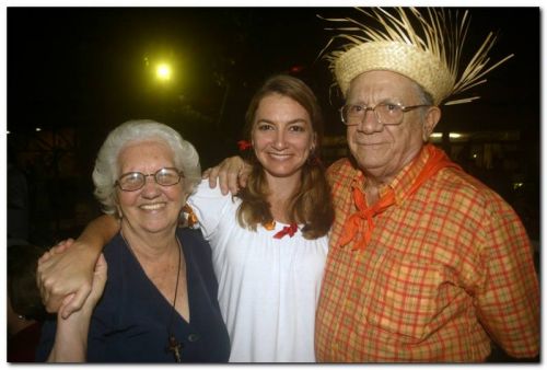 Ineuda Machado, Louise e Waldo Santos