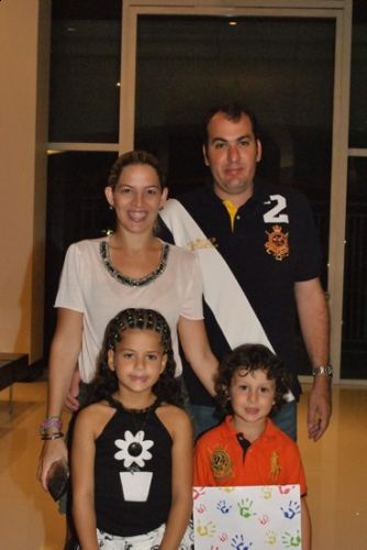 Cristiane, Fernando, Maria Clara e Matheus Fradique