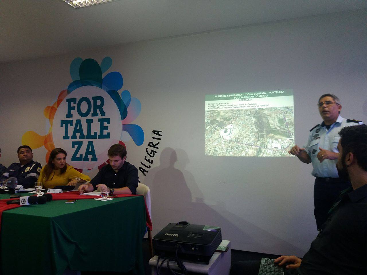 Aqui, a programação de revezamento da  Tocha Olímpica, em Fortaleza