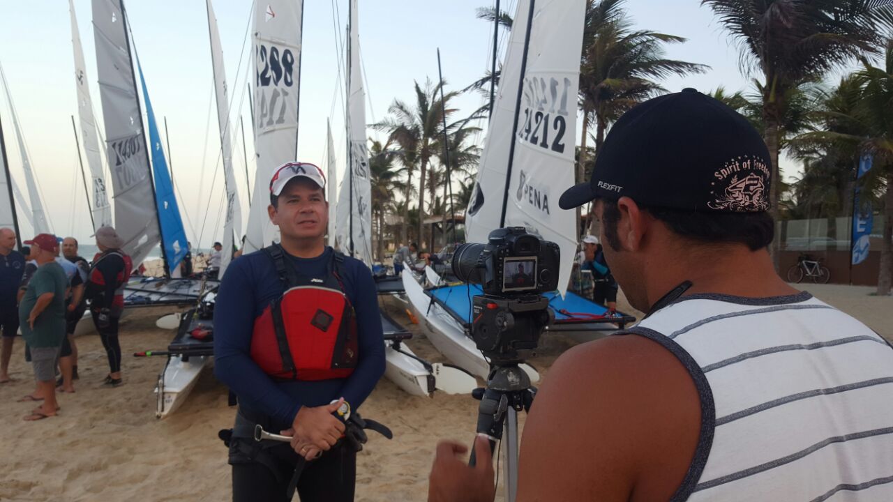 Licínio Correia confere o Campeonato Brasileiro de Hobie Cat, no Cumbuco