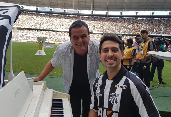 Felipe Adjafre fez bonito com Ricardo Chaves durante jogo do Ceará na Arena Castelão