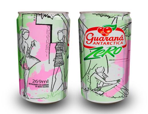 Estilista cria lata especial para Guaraná Antarctica Zero