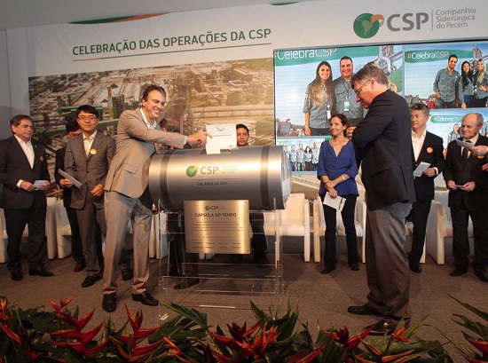 Camilo Santana participa de evento de comemoração dos resultados da Companhia Siderúrgica do Pecém
