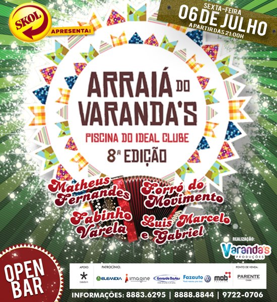 Balada In divulga lista dos ganhadores da promoção do Arraiá do Varanda’s no Ideal Clube