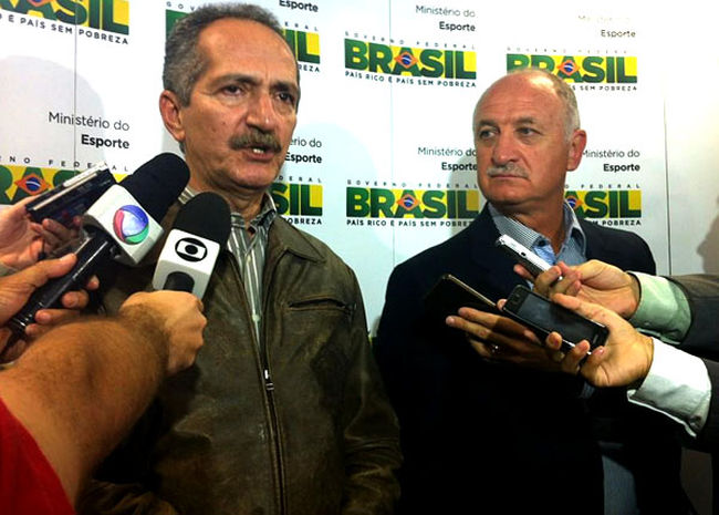 Ministro Aldo Rebelo e Luiz Felipe Scolari em Fortaleza
