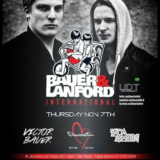 Duo suéco comanda party em SP