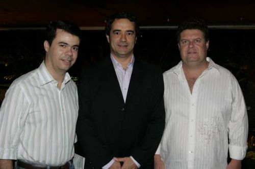 Duda Brigido, Luiz Olimpio e Evandro Colares
