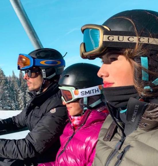 Karolina Stockloew e Marcelo Quinderé aproveitam a temporada de neve em Vail