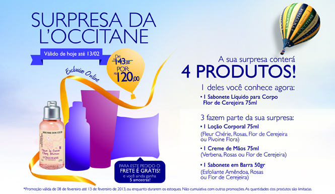 L’Occitane faz promoção de Carnaval no site