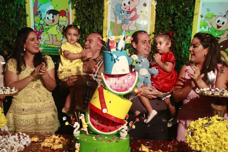 A Turma da Mônica foi tema do aniversário de Maria Fernanda Menezes e Marcela Rizzato