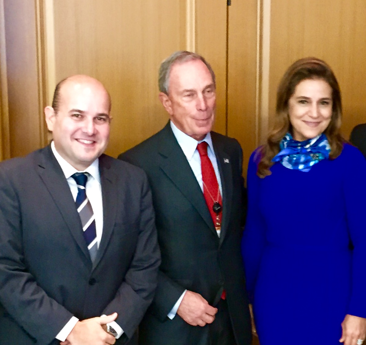 Roberto Cláudio e Michael Bloomberg se encontram em Nova Iorque
