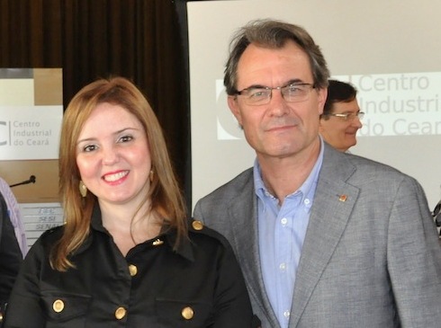 Nicolle Barbosa recepciona Artur Mas, presidente da Catalunha