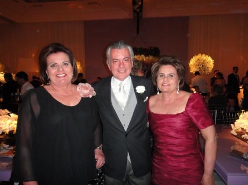 Nelson Pinheiro com as irmas Solange Pinheiro e Norma Goyanna 