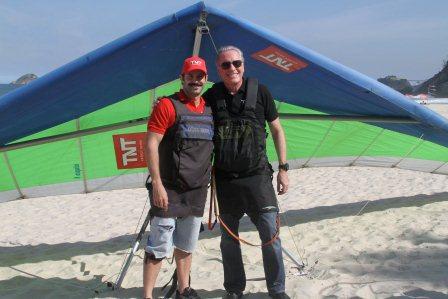 Roberto Justus e Iran Malfitano em uma tarde radical