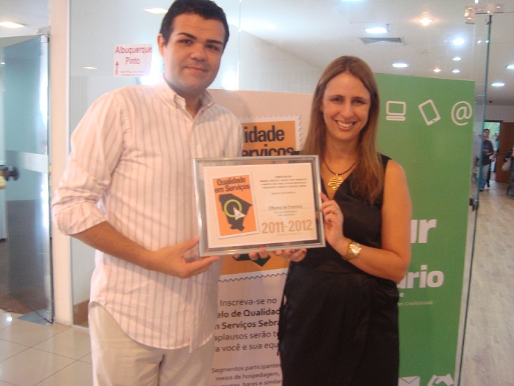Oficina de Eventos recebe Selo de Qualidade Sebrae 2012
