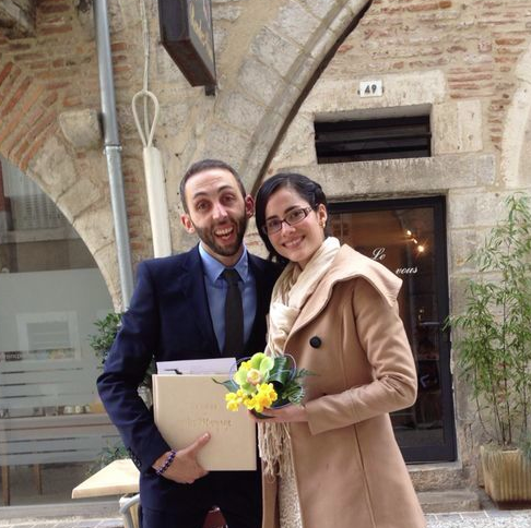 Raíssa Leite e Marc Caussanel trocam alianças