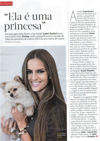 Cholet estampa sua coleção na revista QUEM