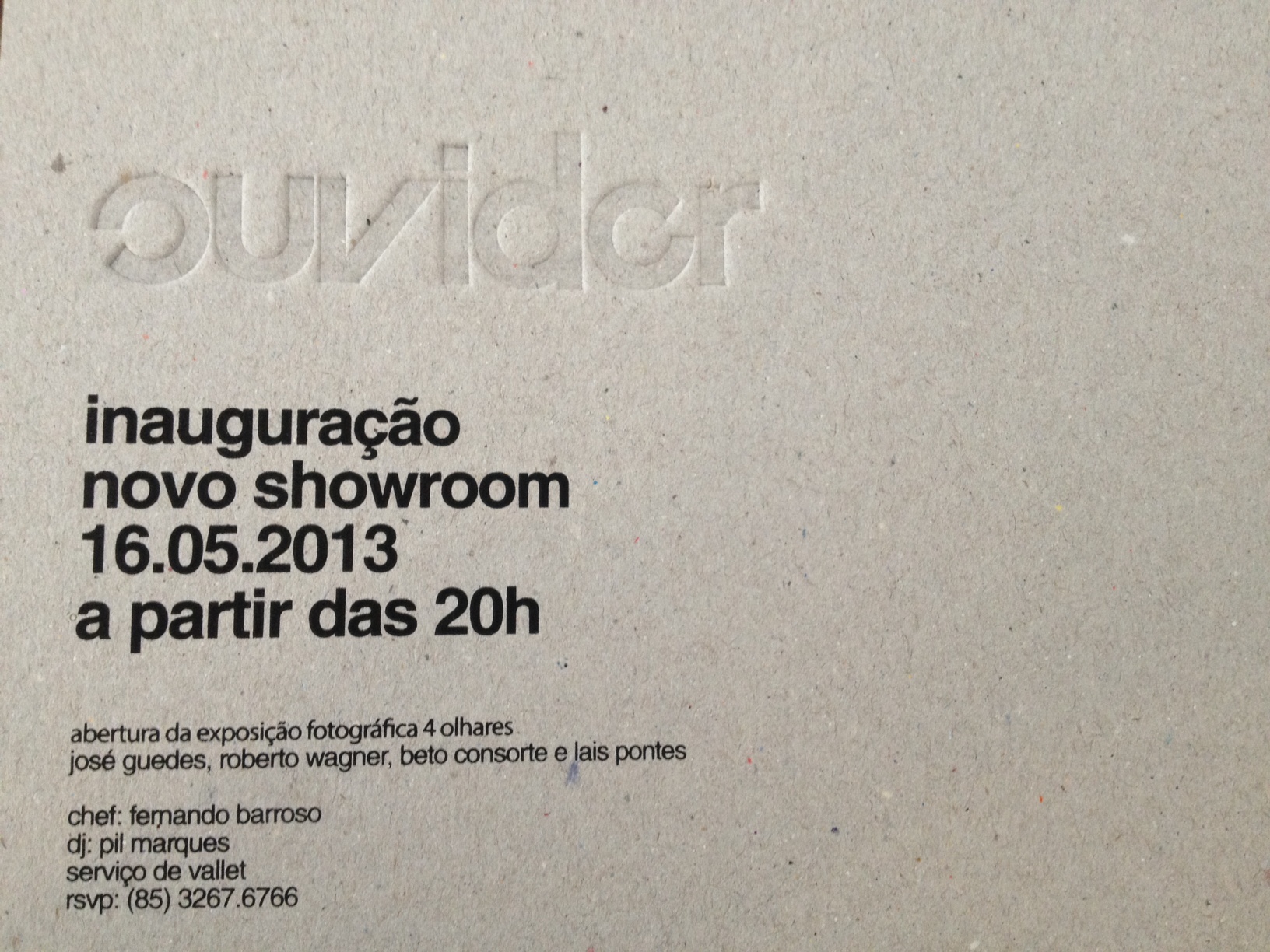 Ouvidor inaugura showroom hoje