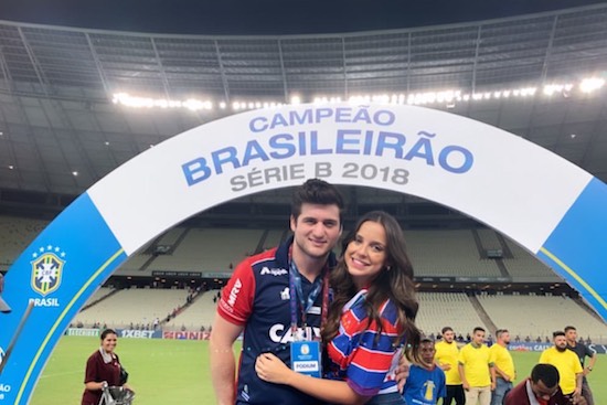 Omar Macedo celebra a vitória do Fortaleza com festão na Arena Castelão
