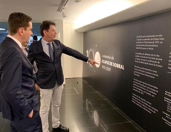 Câmara dos Deputados, em Brasília, recebe exposição sobre o centenário do Eclipse de Sobral