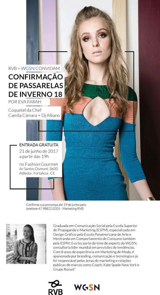 Eva Farah fala sobre as tendências de moda inverno/2018 no Fashion Gourmet