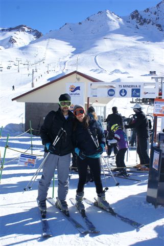 Marina Person na badalada estação de esqui de Las Lenas
