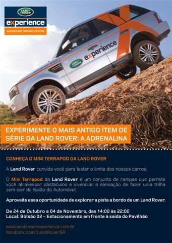 Você pode andar de Land Rover, sabia?