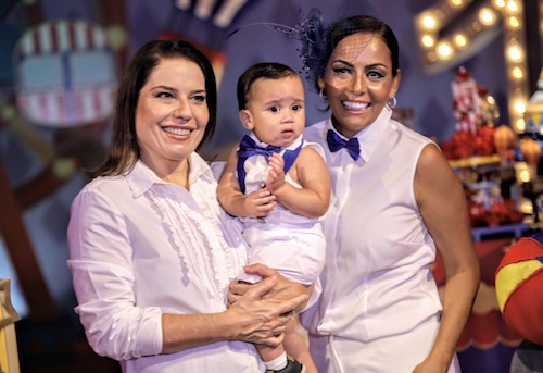 Denise Bezerra e Gil Santos comemoram o primeiro aninho do Bento