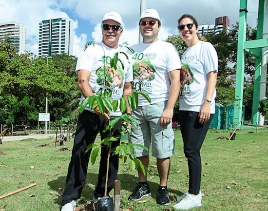 Pio Rodrigues Neto comemora a primeira etapa do projeto “40 anos. 40 mil mudas”