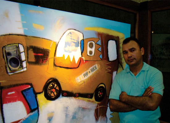 Arte abstrata ilustra as telas de Silvano Tomaz