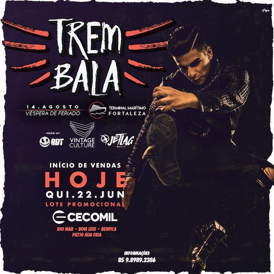 Pela primeira vez em Fortaleza,  Trem Bala inicia vendas hoje