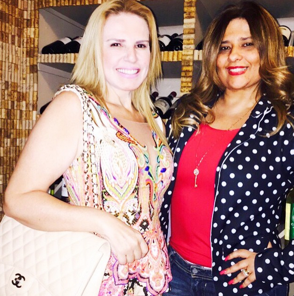 Sandra Mourão brinda a nova idade no Pulcinella