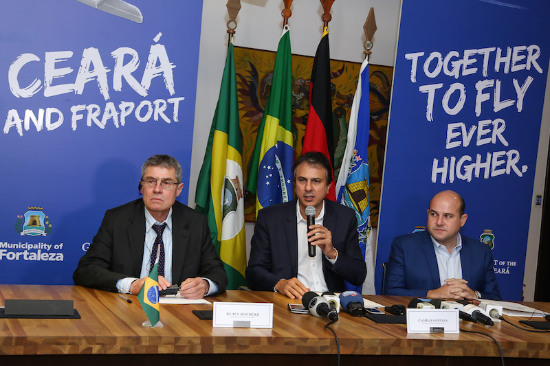 Camilo Santana recebe executivos da Fraport na Residência Oficial