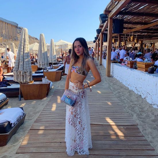 A badalada Mykonos é o destino das férias de Lissa Dias Branco