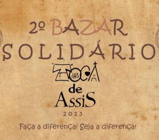 Participe do bazar solidário da Toca de Assis