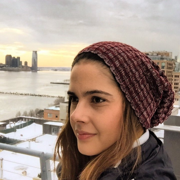Joana Ramalho curte baixas temperaturas em New York