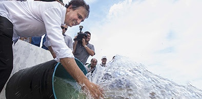 Camilo Santana inaugura obra do Plano de Segurança Hídrica
