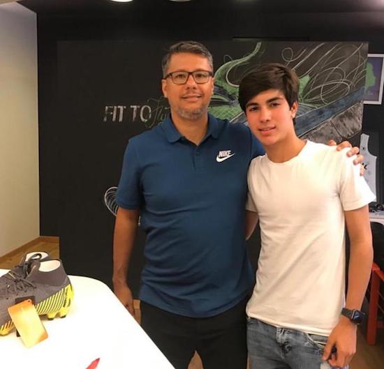 Herdeiro de Karina e Marcelo de Castro, Caio é o mais novo patrocinado da Nike