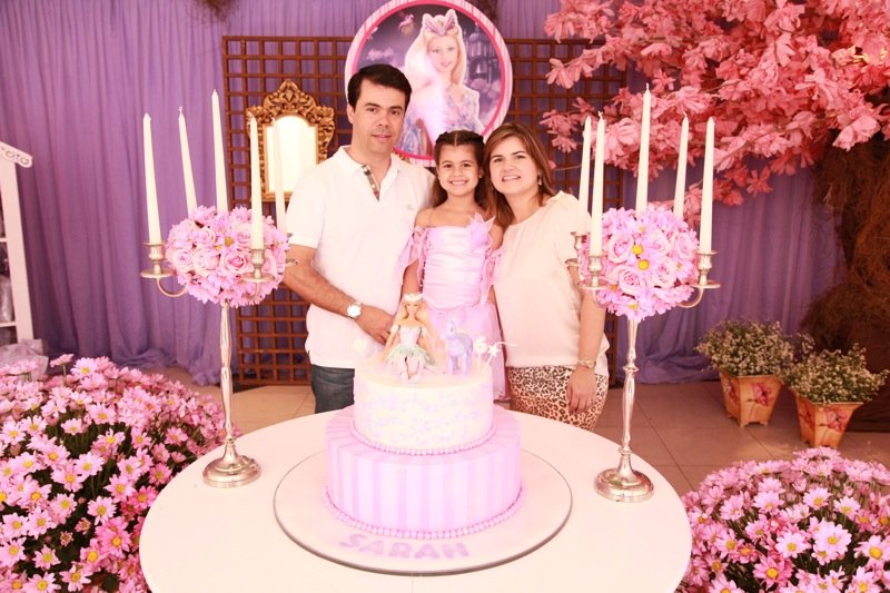 Ticiana e Duda Brígido festejaram os seis aninhos de Sarah Brígido, no Plus