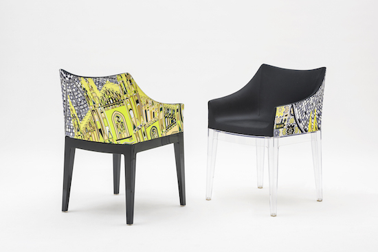 Kartell e Emilio Pucci se unem e lançam edição limitada de poltronas