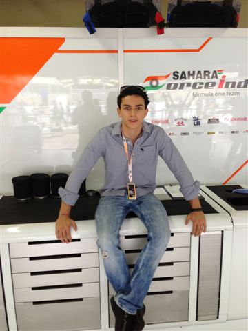 Pipo Derani visita os boxes da F-1 em Interlagos