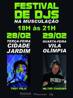 Festival de DJs agita academia Reebok