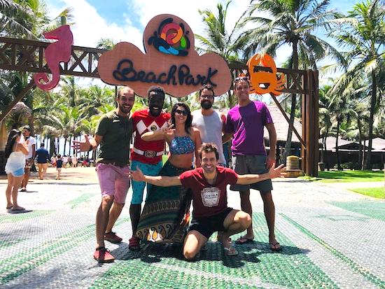 O Beach Park foi a escolha certeira para o day off do elenco do musical “Bem Sertanejo”