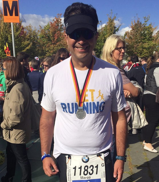 Marco Faria também concluiu a maratona de Berlim