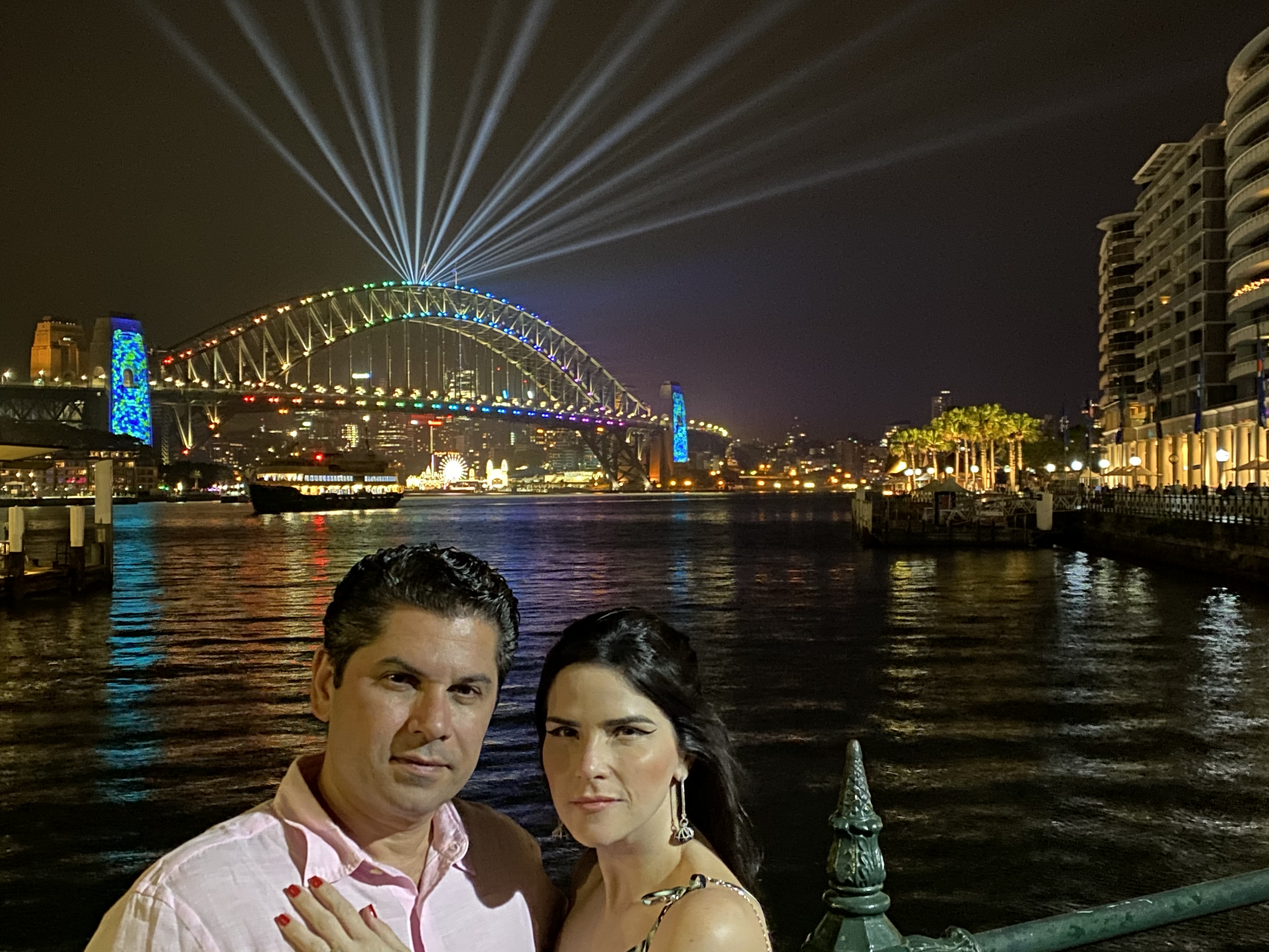 Pompeu Vasconcelos e Marília Quintão entram 2020 no Réveillon de Sydney