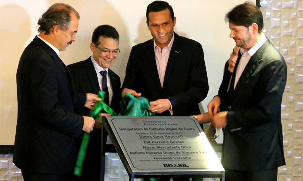 2011 Com O Ministro Da Ciência E Tecnologia Aluizio Mercadante, E O Governador Cid Gomes, Por Ocasião Da Inauguração Do Cinturão Digital Do Ceará