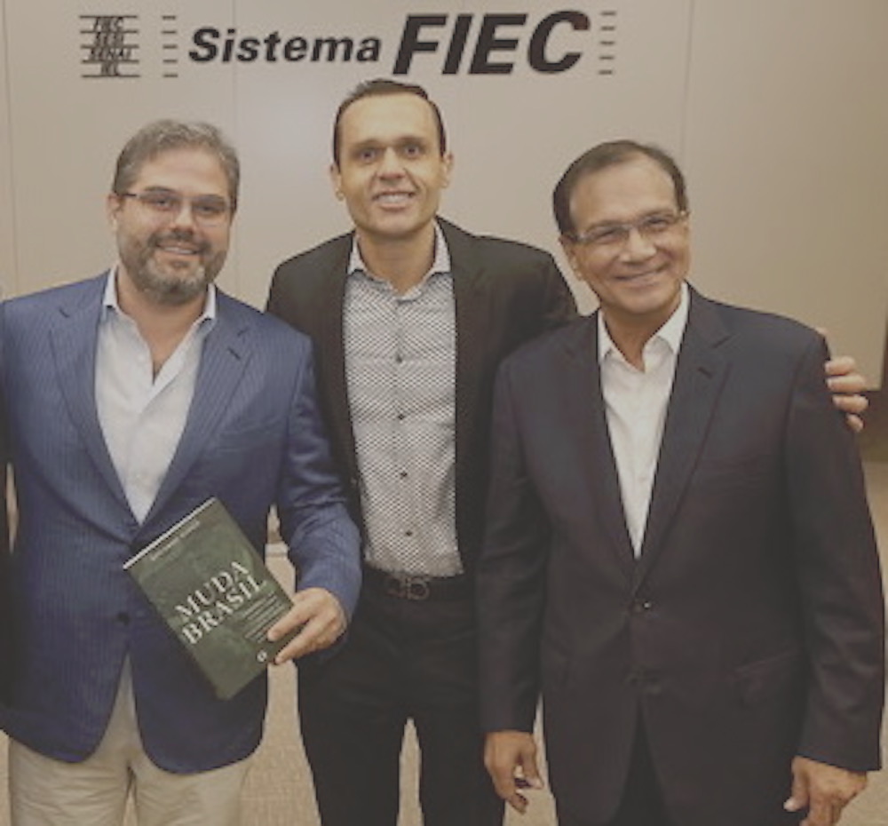 2018 Com O Então Presidente Da Fiec Beto Studat E O Empresário Edson Queiroz Neto, Por Ocasião Do Lançamento Do Livro Muda Brasil Na Fiec