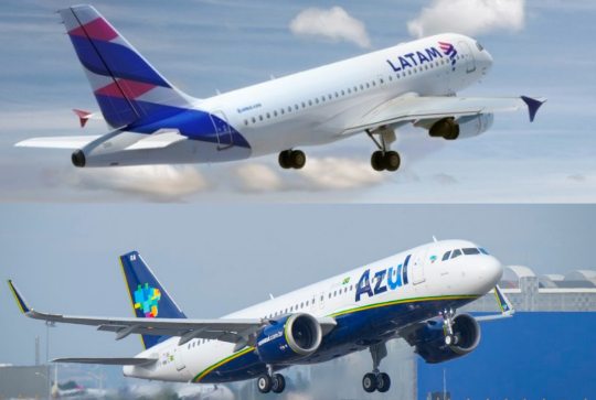 Codeshare: Latam e Azul fecham acordo para aliviar os impactos da pandemia