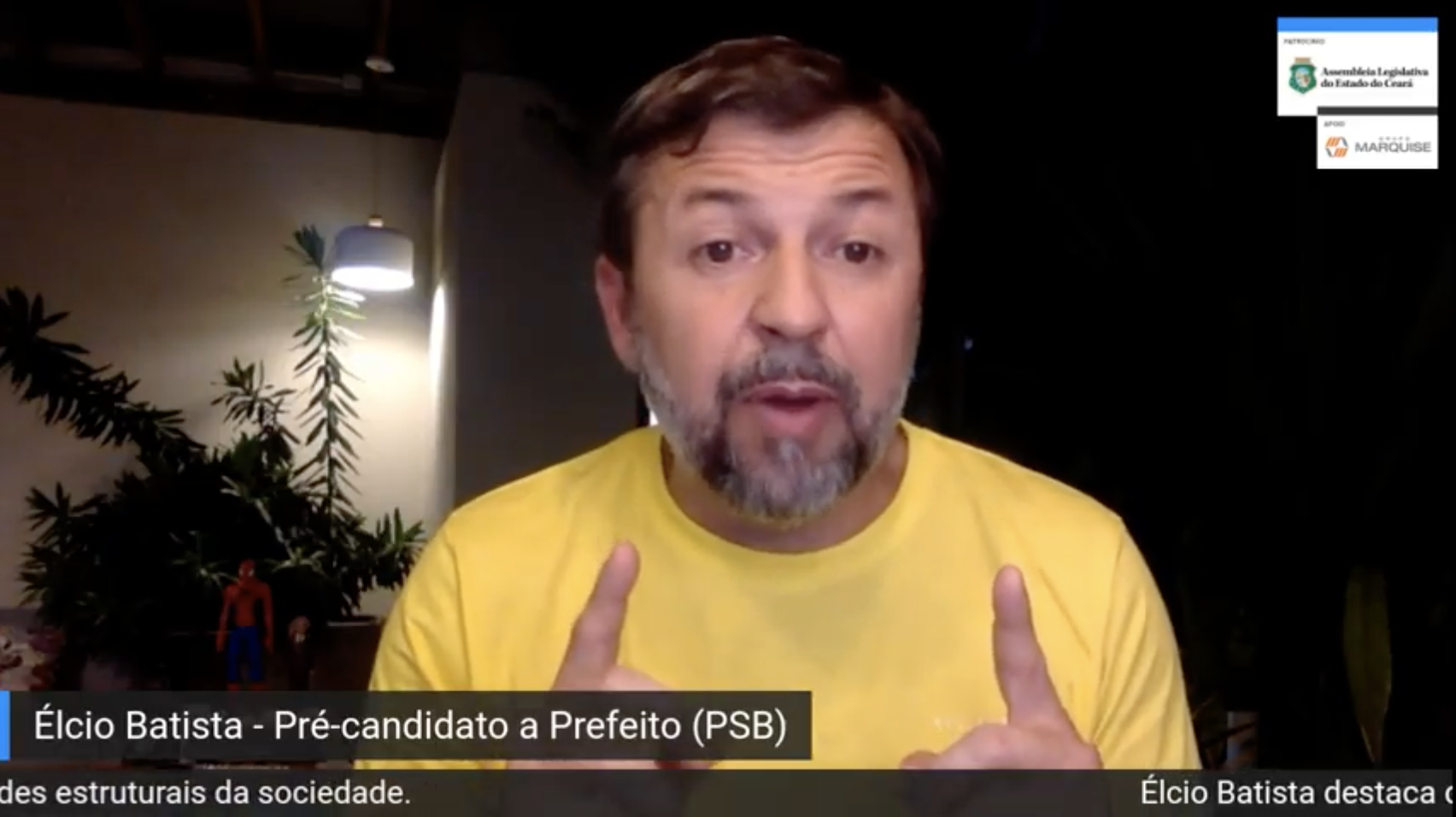 Élcio Batista apresenta suas propostas para governar Fortaleza durante live com Pompeu Vasconcelos