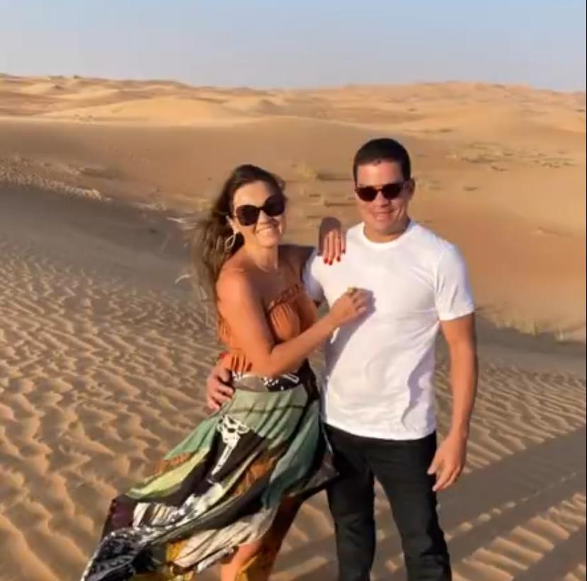 Dubai foi a escolha de Katarine e Kaká Queirós para temporada de férias